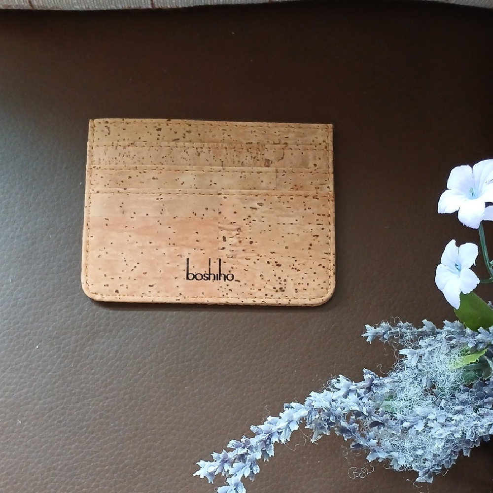 Tan Cork Card Holder